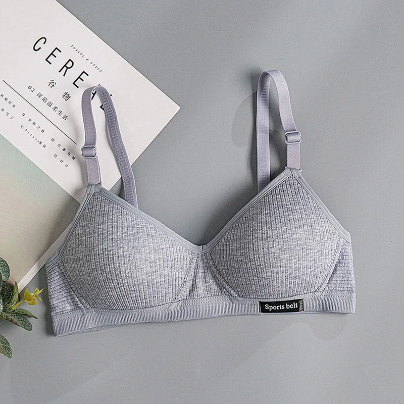 Cotton Underwear Women AB Cup Bra Wireless Gathered Comfort V Brassiere  Push Up Lingerie Bralette For Women Seamleass