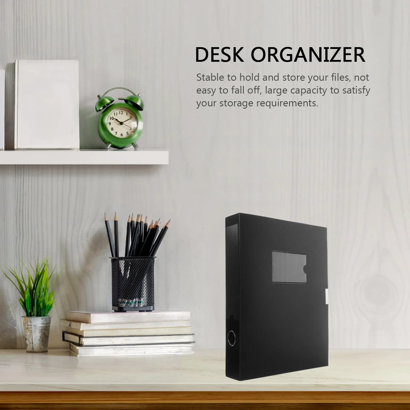 2Pcs 데스크탑 파일 주최자 다기능 내마모성 사무실 책상 주최자 연구용 대용량 종이 보관 상자