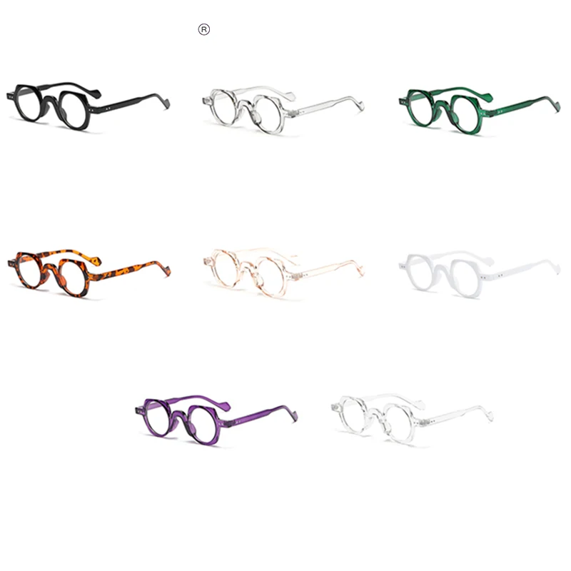 Retro Round Punk Glasses for Men Women Clear Lens Fashion Frame Vintage Hexagon Decoration