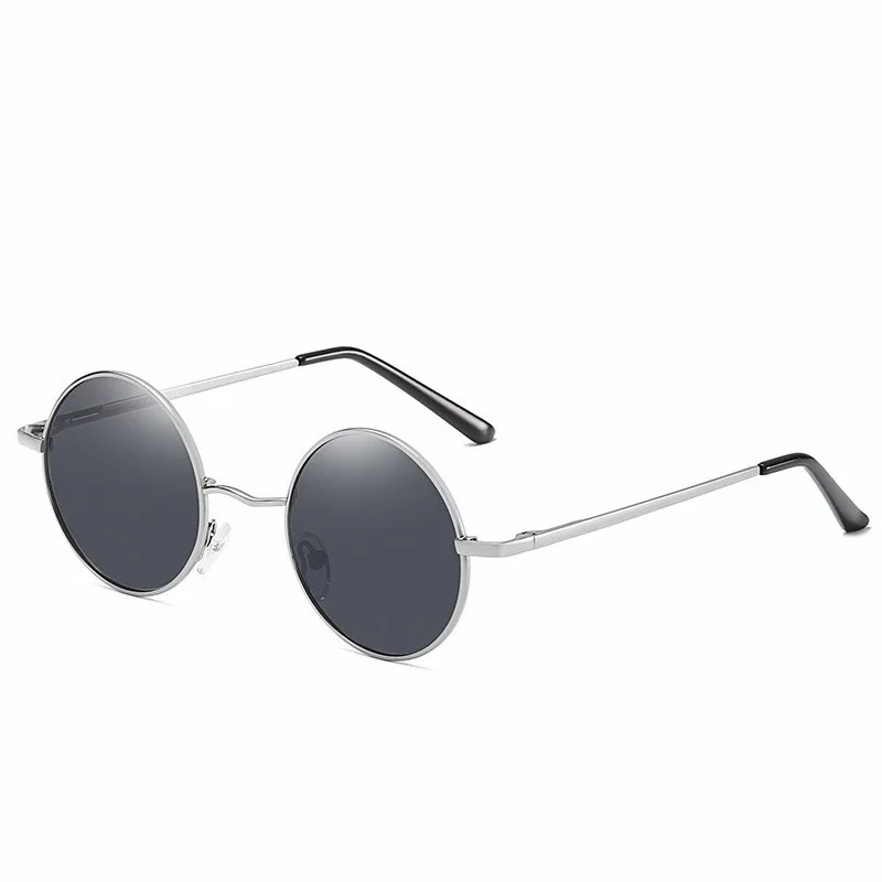 Runde Polarisierte Sonnenbrille Männer Frauen Retro Sonnenbrille Männlich Weiblich Marke Designer Metall Rahmen Brillen Fahren Brillen UV400 – Detail 14