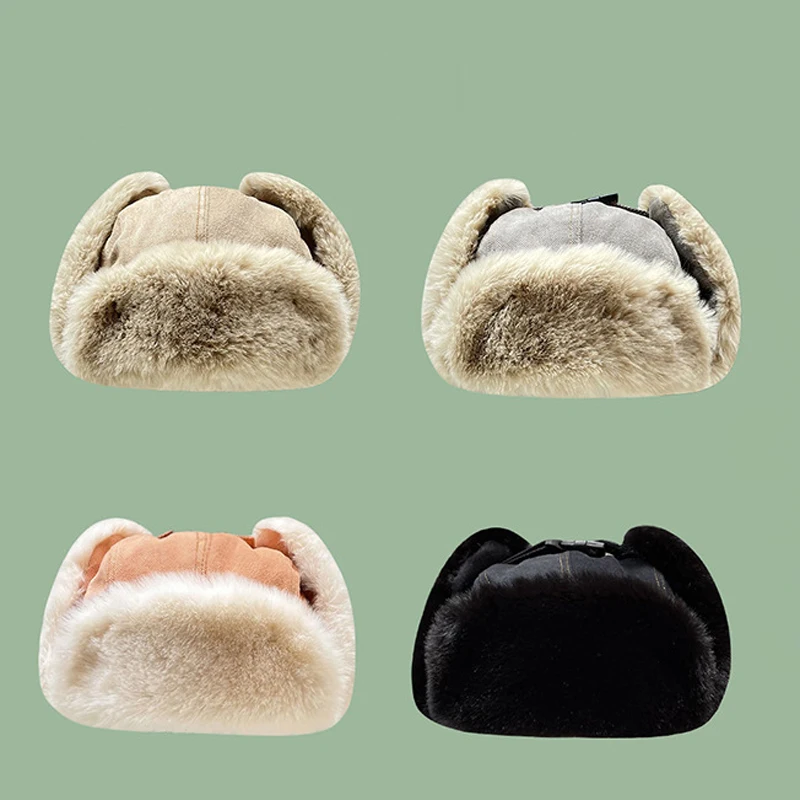 Winter Outdoor Men Russian Pilot Hat Women's Fashion Bomber Hat - Main Image