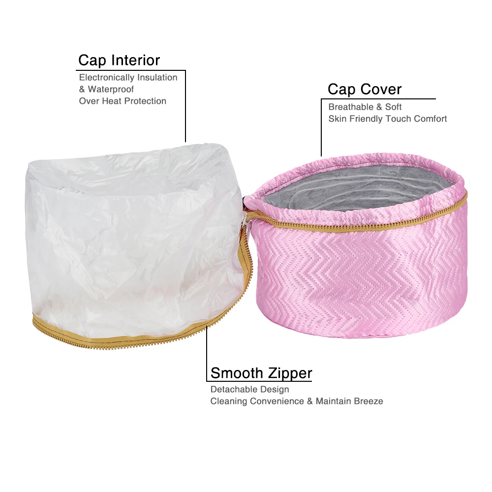 Hair Steamer Cap Electric Hair Heating Cap Thermal Treatment Hat Waterproof Self-heating Hat SPA Nourishing Styling Care