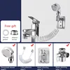 Faucet External Shower Head Set Bathroom Kitchen Basin Tap Adapter Spray Drains Strainer Hose Sink Washing Hair Shower 4