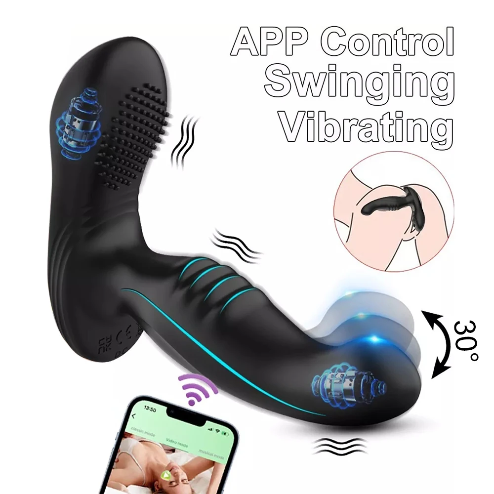 APP Control Männlich Wackeln Prostata-massagegerät Anal Vibrator Butt Plug Kletchen Prostata Stimulator Anal Buttplug Sex Spielzeug Für Männer 18 1