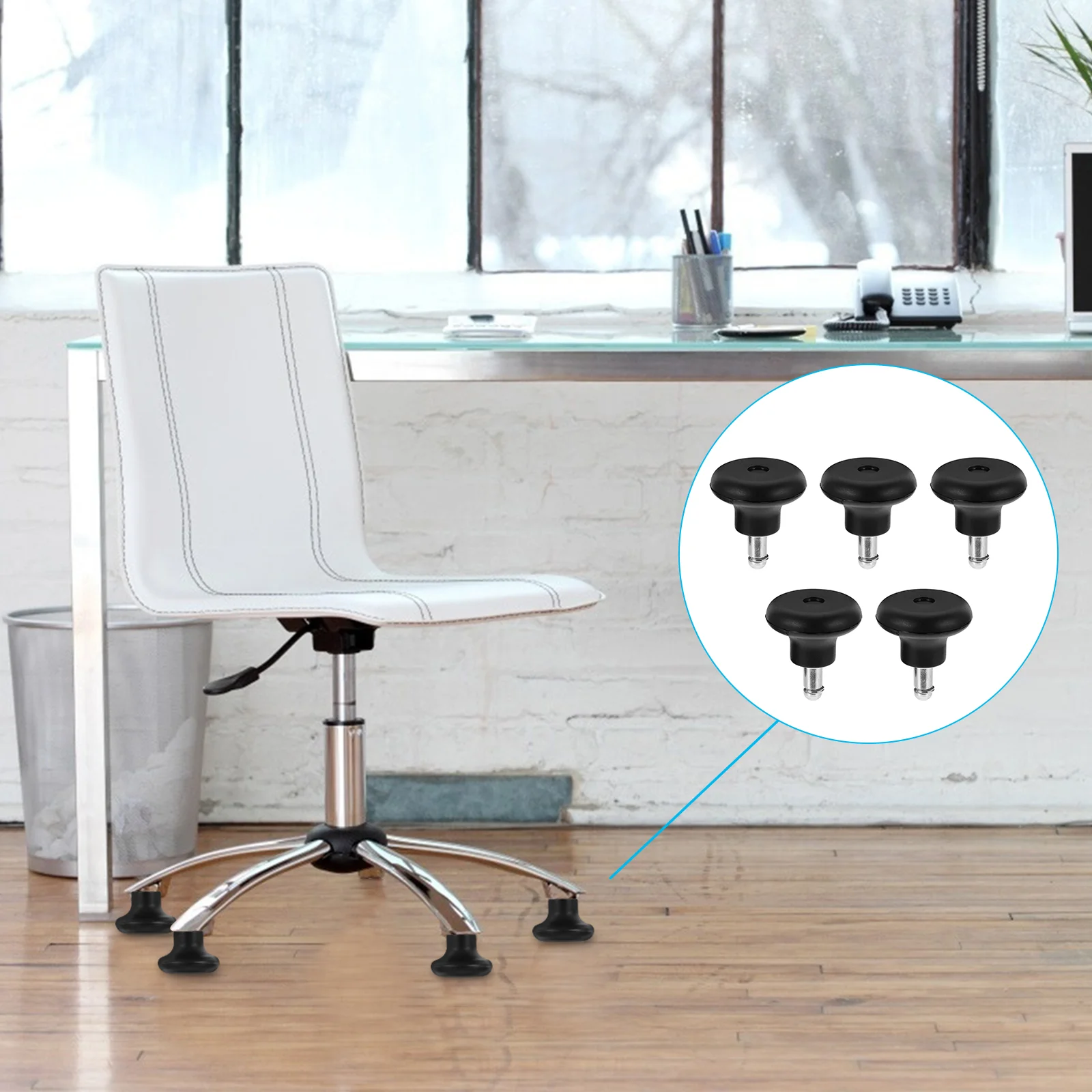 Arriba 68+ imagen office chair glides Abzlocal.mx