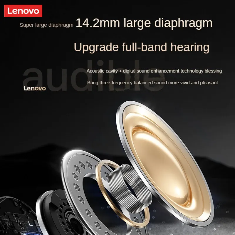 Lenovo-EA305 TWS Earhook Sports Earphones Bluetooth 5.4 Dual Mode Wireless Game Headset HiFi Stereo Earbuds