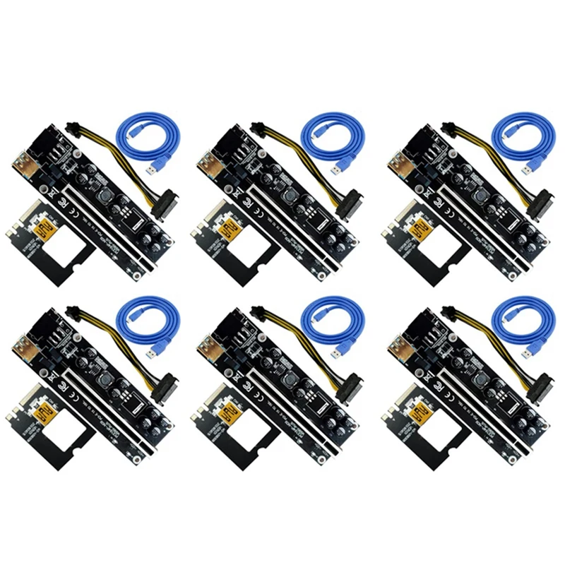 

NEW-6PCS переходник для графической карты usb Удлинительный кабель PCI Express переходник 8 конденсаторов