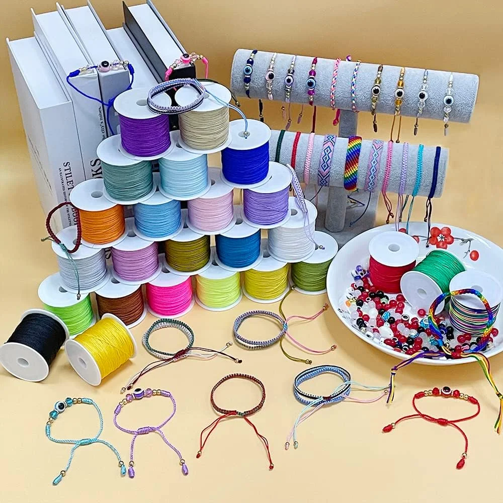100-Yard 0.8mm Nylon Beading Cord for Jewelry Making and Crafts