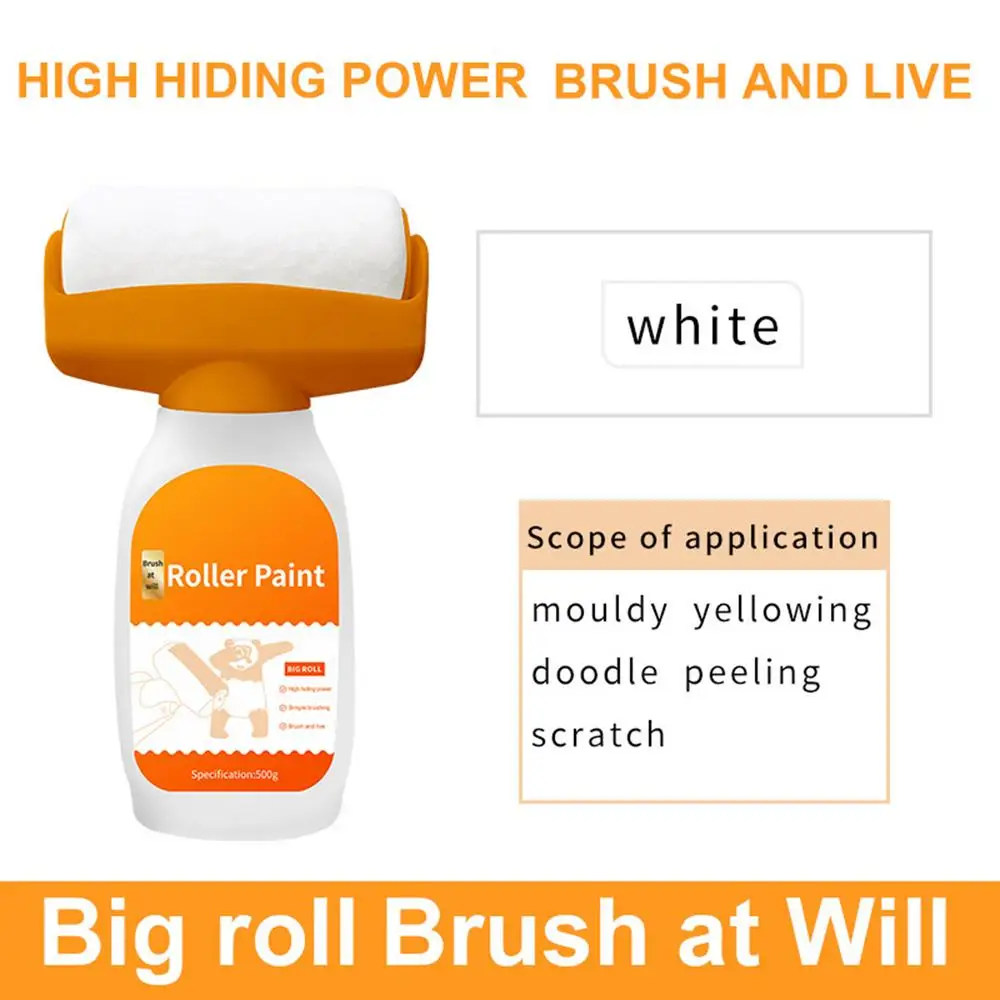 Description Picture 4 of item2 In 1 Wall Patching Paint Rolling Brush Portable water-based odorless latex paint wall roller Multi-Functional Wall Repair Tool