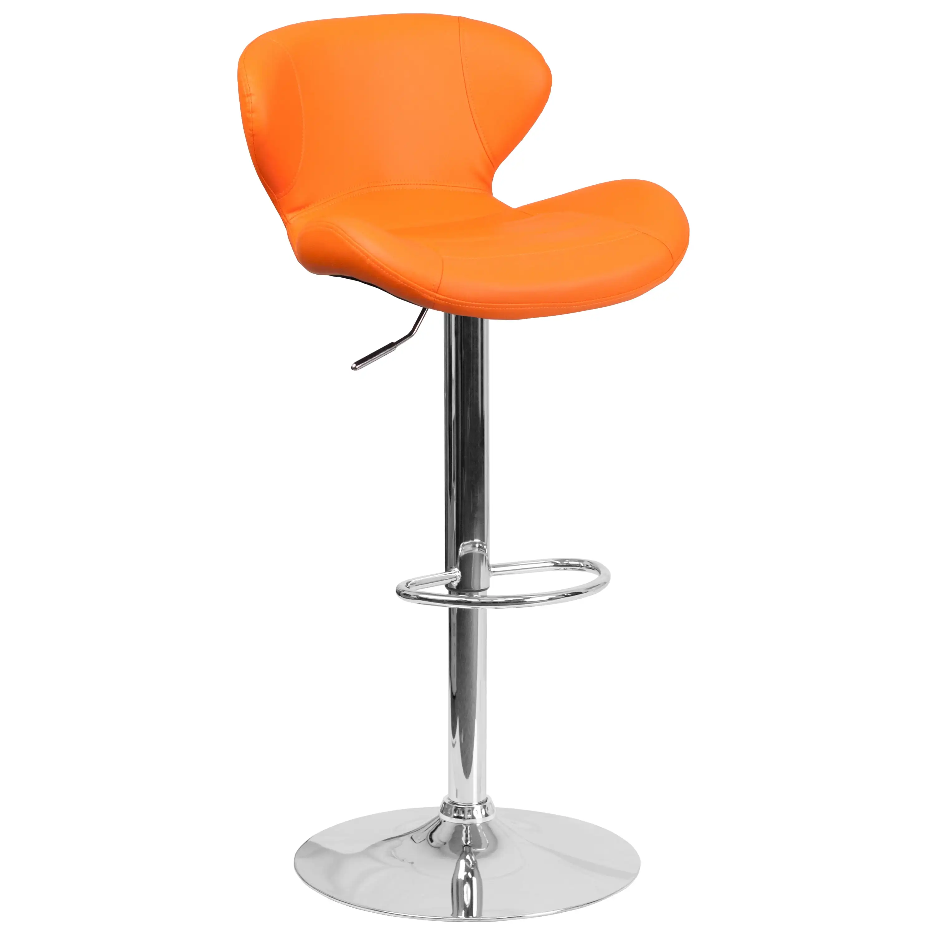 

Барный стул с регулируемой высотой, кухонный паб, шарнирные оранжевые столешницы с изогнутой спинкой