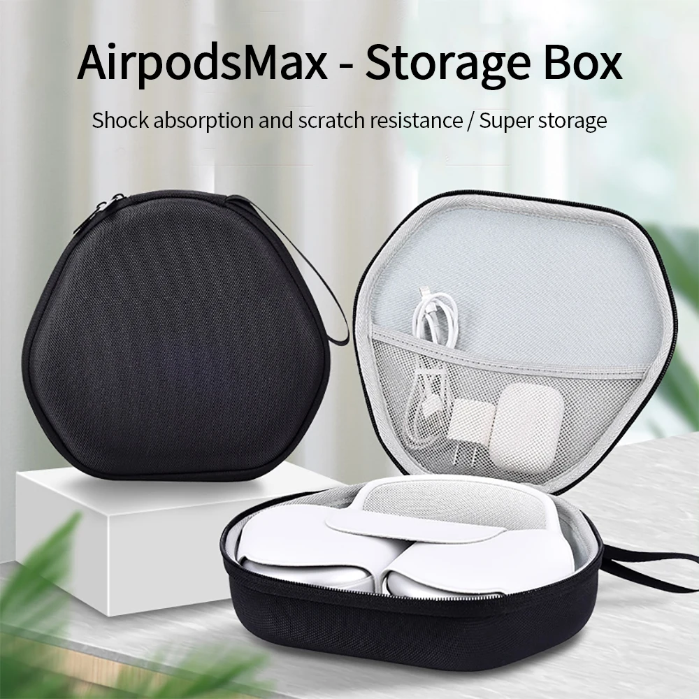 1 Pz Impermeabile Auricolare Custodia Rigida Protettiva Per Airpods Max Wireless Headphones Box Custodia Per Il Trasporto Custodia Portatile