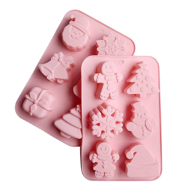 1pcs Christmas Series Food  Molds Chocolate Cake Molds Holiday Decoration Cake Baking Christmas Candy Molds Decoration Supply