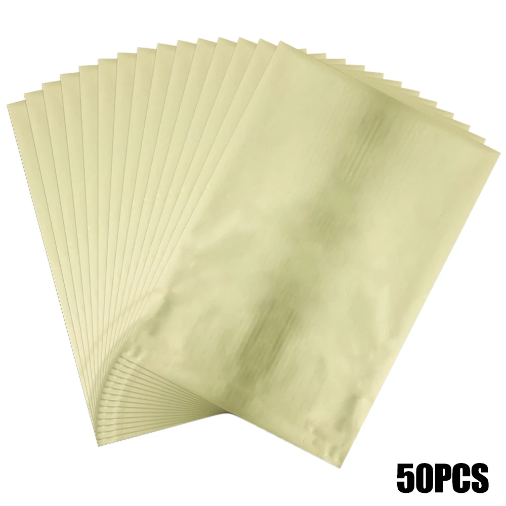 50-Pack Toner Reactive Hot Stamping Foil Sheets - 20x29cm, A4 Size - Ideal for DIY Crafts and Projects