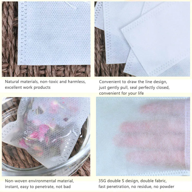 Description Picture 5 of itemTea Bags Disposable Tea Bags Multi Size Tea Bags Loose Leaf Tea Empty Large Scented Drawstring Bags Iced Coffee Filter Bags