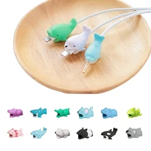 

5pcs Cute Animal Cable Bite Iphone Charging Cord USB Cable Protector Kawaii Cartoon Phone Accessory Cord Saver