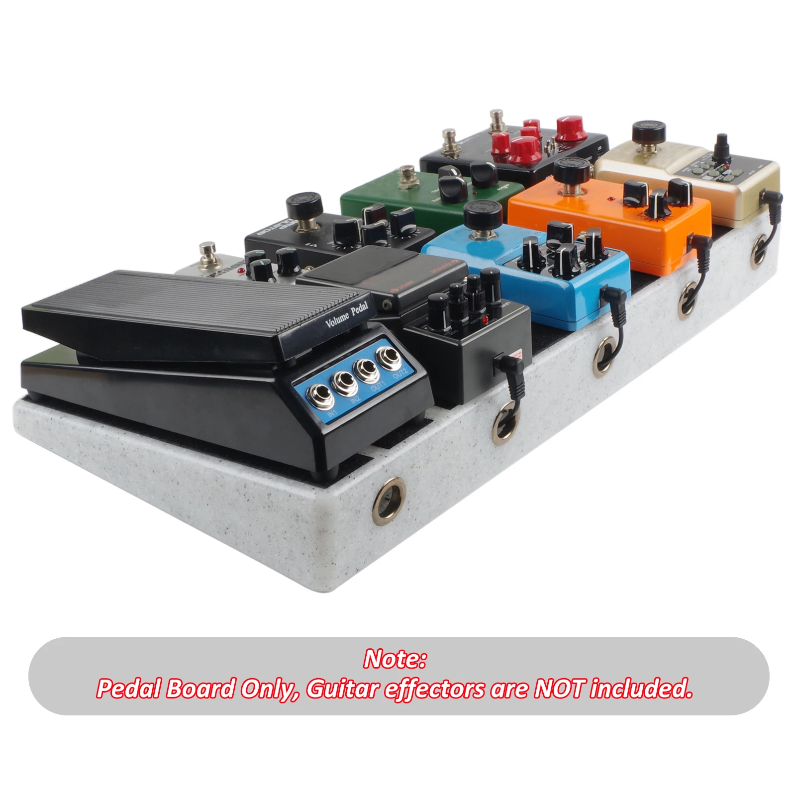 Rockhouse RPB1BK Guitar Effects Pedal Board Sturdy PE Plastic Guitar Pedalboard Case with