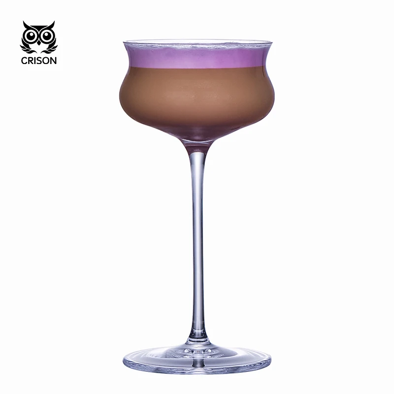 CRISON CT2805 Thin Crystal Glass Cocktail Glass Wedding Party Home Tasting Glass Handmade
