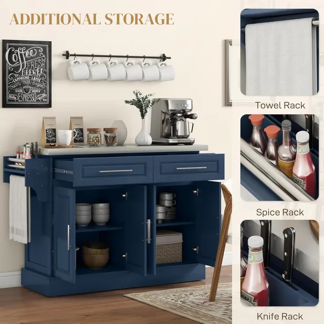 Rolling Kitchen Island Cart 6