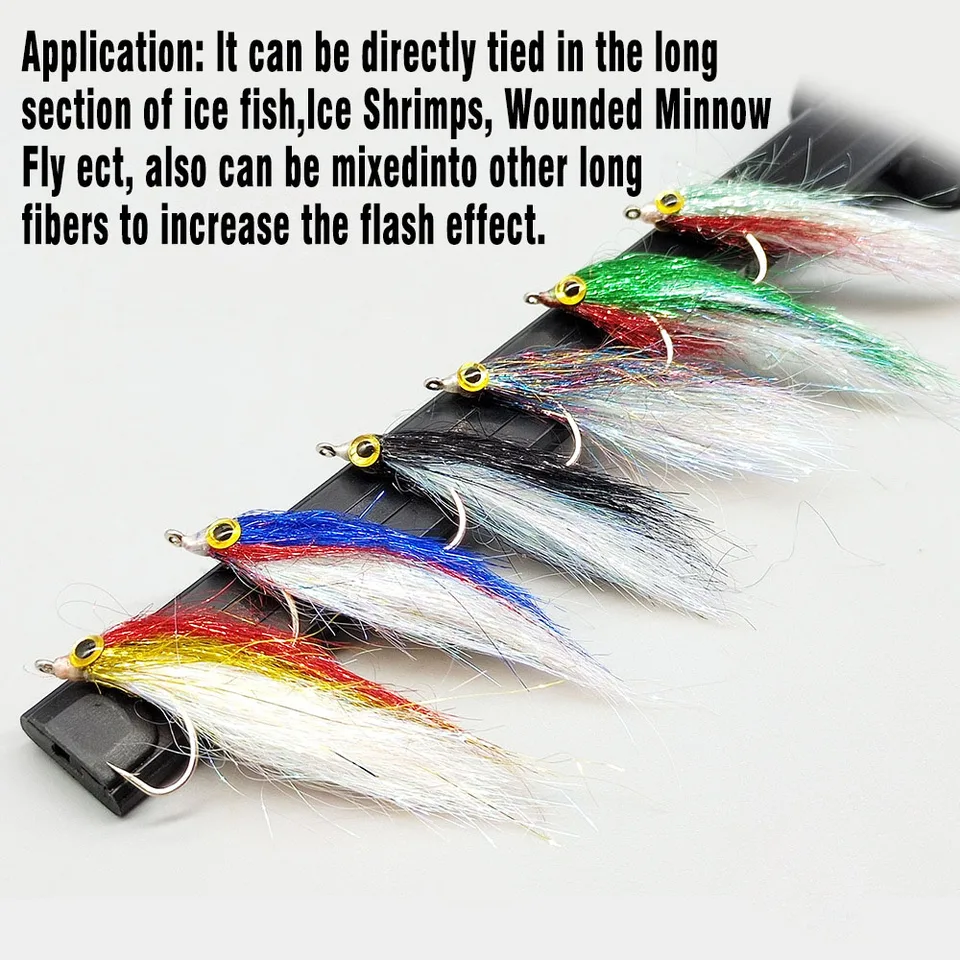 Fly Tying Wings 8 Packs 8 Colors 2g ICE DUBBING Ice Dub Thread Wing Body Trout Nymph Fly Tying E Tungsten Ice Fishing Jigs - Foto 9
