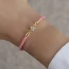 Bracelet à maillons avec lettres en forme de cœur pour femmes, classique, chaîne en corde avec lettres A-Z, bijoux quotidiens, cadeaux