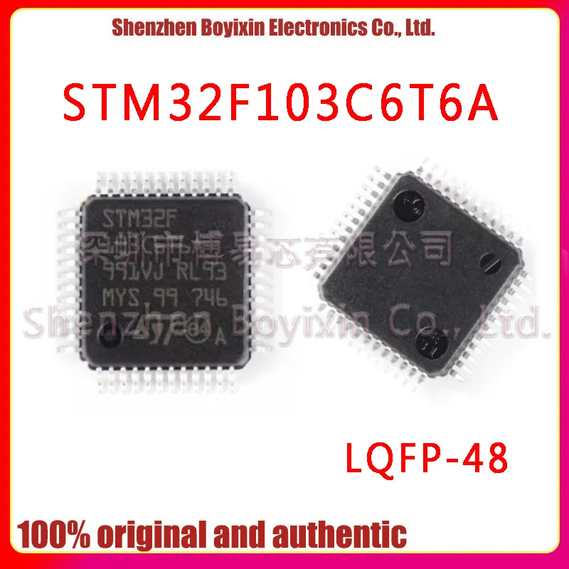 Original genuine STM32F103C6T6A LQFP-48 ARM Cortex-M3 32-bit microcontroller N CU