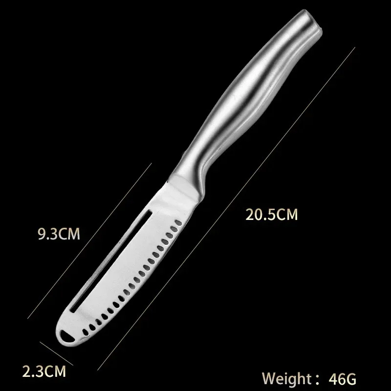 Description Picture 3 of item3 in 1 Butter Knife Stainless Steel Butter Knife Cheese Dessert Jam Spreaders Cream Scraper Bread Splitter Butter Spreader