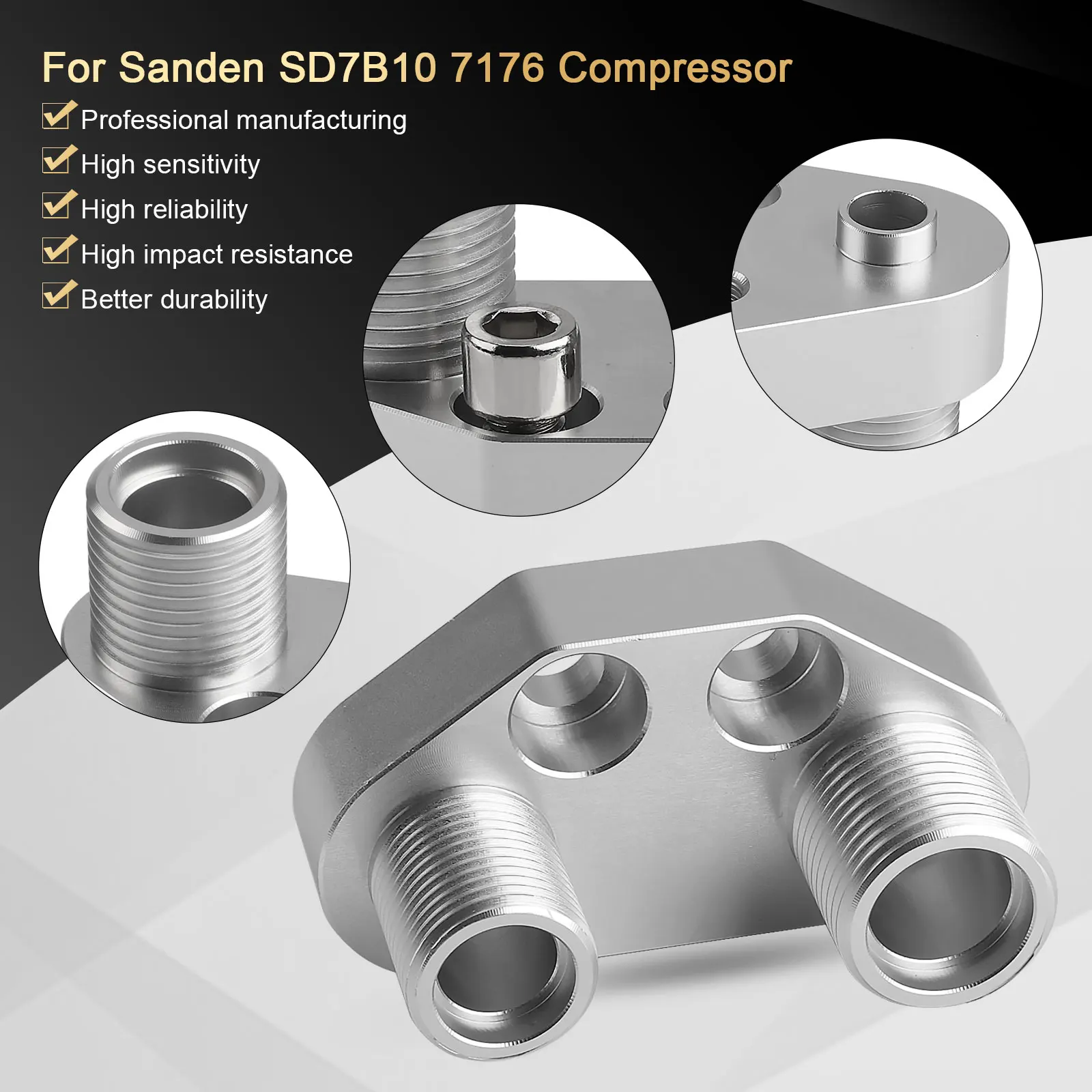 Ruggito Senza Fili Ribellione Sd7b10 Sanden Compressor Fittings Un Giorno Shetla - Foto 7