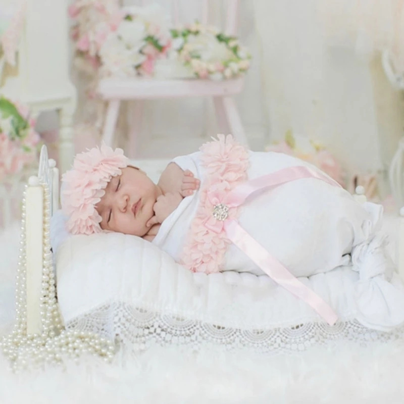 

Newborn Costume Hat Photoshoots Sleepsack Hat 0-2M Baby Photo Posing Props Suit