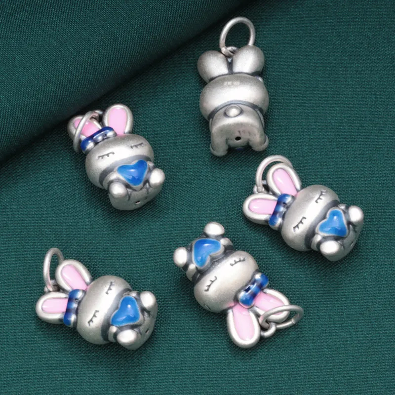 

Однотонная подвеска 999 из желтого золота 24 К, Золотая подвеска в виде кролика для девочек, 1 шт.