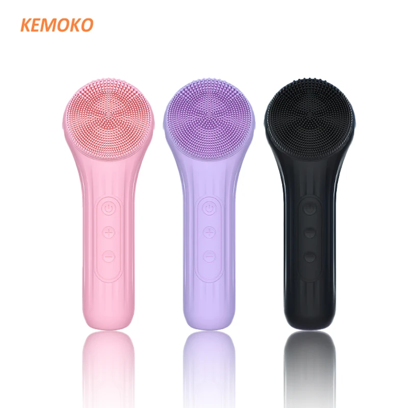 전기 페이셜 클렌징 브러시, 소닉 실리콘 클렌징 브러시, 얼굴 클리너, 깊은 모공 피부 마사지기, 얼굴 브러쉬 장치
