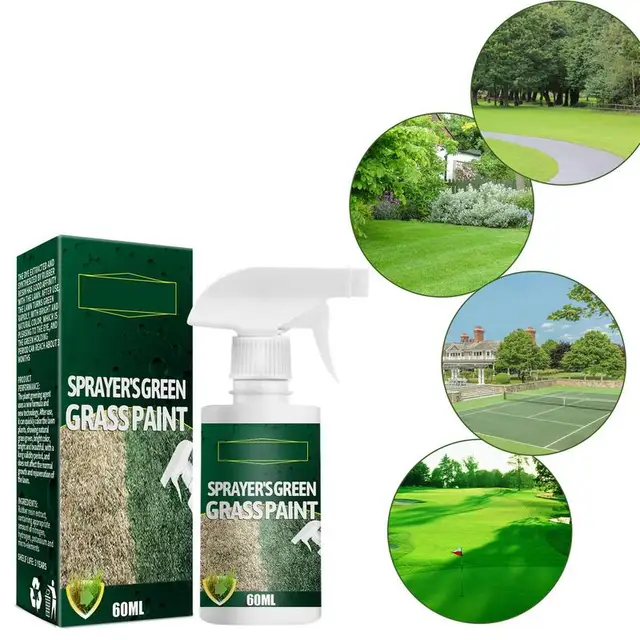60 Ml Zöld Fűszűrő Permet Festék Javítás Fűfesték Folyékony Spray-I Környezetbarát, Gyors Hatású Gyeppermet - Image 2