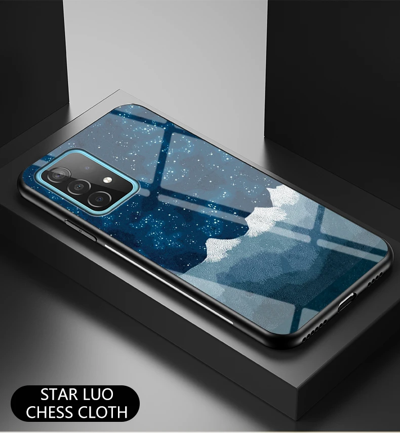 Coque en verre rigide DECLAREYAO A73 A53 pour Samsung Galaxy A33 A03S A03 Core A03, cadre en silicone fin, verre trempé_voghion.com