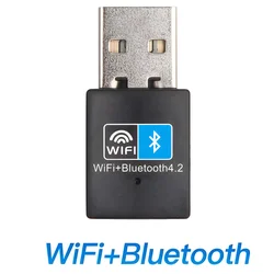 Dual - Function USB Adapter: WiFi and Bluetooth Receiver (150Mbps)