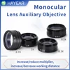 0.3X 0.5X 0.7X 2X 1X Barlow Lens 42mm Mounting Thread Microscopio Camera Objective Lens For 10A 120X 180X 300X Lens 1