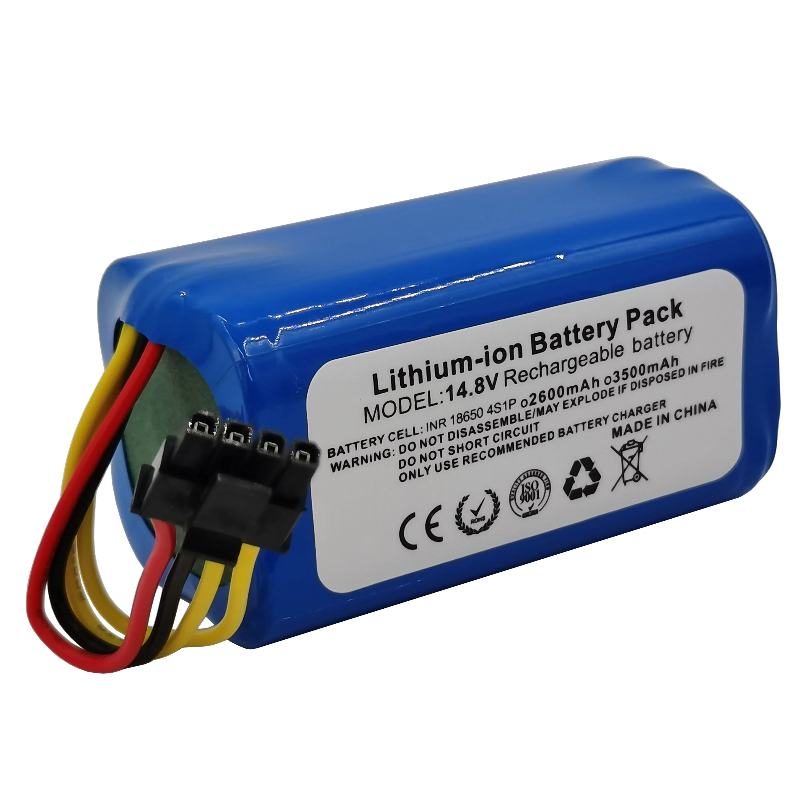 14.4V 14.8V 3500mAh 2600mAh Li-Ion Cylindrical Rechargeable Battery Pack  For Robot Sweeper Cecotec Conga 1290 1390 1490 1590