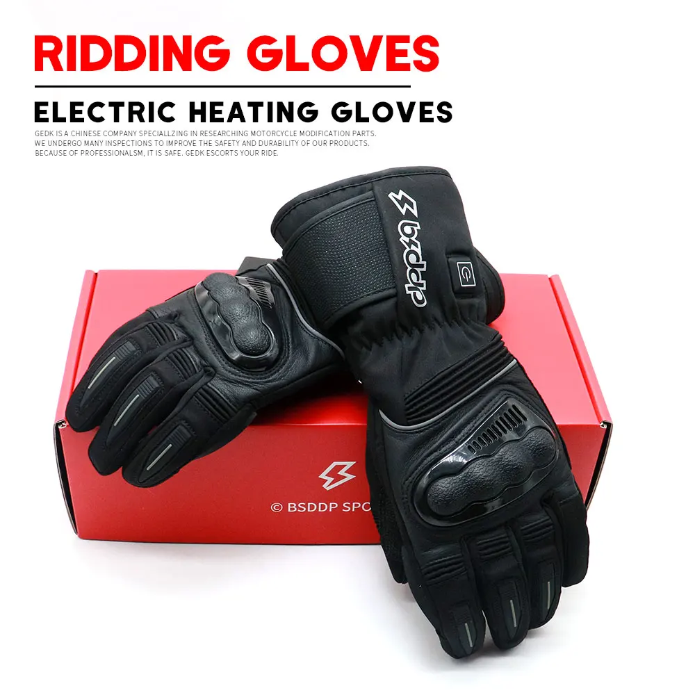 

BSDDP Motorcycle Gloves Waterproof Heated Motorbike Racing Riding Gloves Winter Guantes Moto Touch Screen Battery Powered