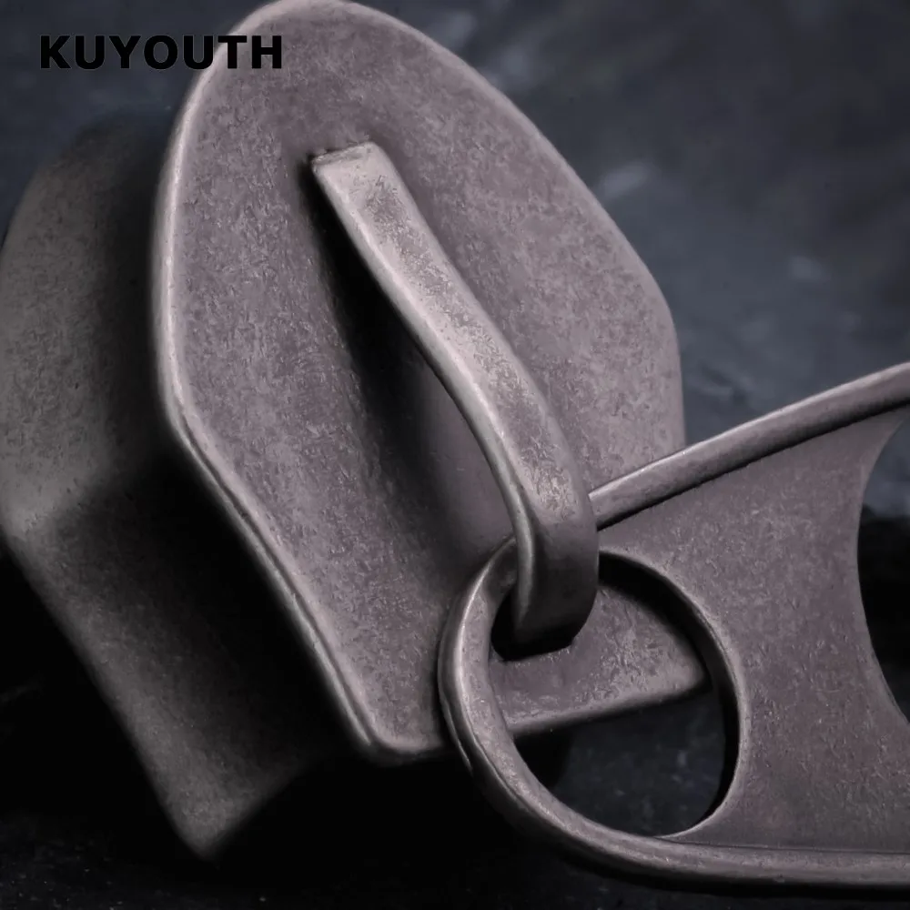 KUYOUTH 2PCS Retro Kupfer Reißverschluss Ohr Bahren Ohr Tunnel Plugs Messgeräte Körper Schmuck Ohrring Expander für Piercing – Detail 8