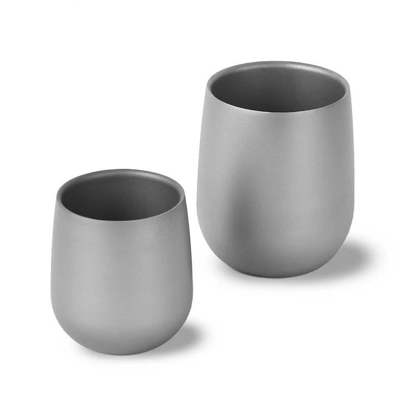 Portable Cups Titanium Cup Insulated Double Wall Drink Outdoor Cooking Camping Water For Hiking Cool Gear