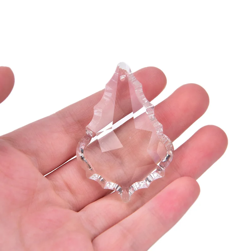 Clear Chandelier Glass Crystals Lamp Prisms Parts Hanging Drops Pendants 1pc 38mm/50mm/63mm/76mm decor