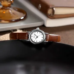 Women's Small Wrist Quartz Watch - Silver, Grey, and Gold Oval Design with Stainless Steel Band (12)