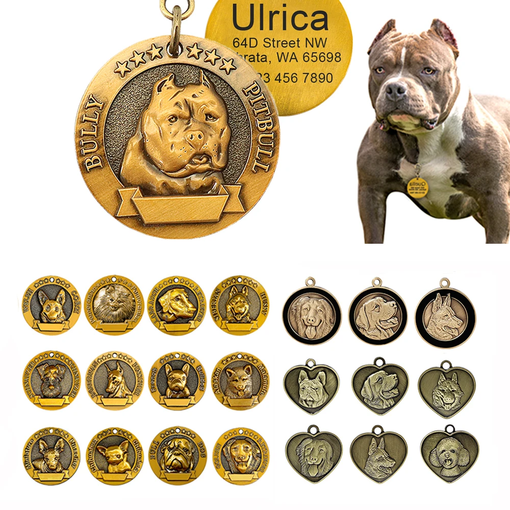 Pet Portrait Tag- Pit Bull main image 1