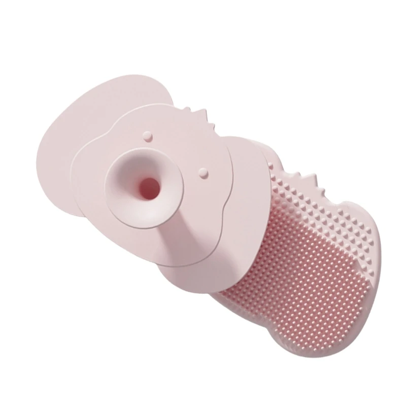 Toddler Bath Time Essential Silicone Massage Tool Hair Brush with Suction Cup for Easy Storage Convenient Use - Image 2