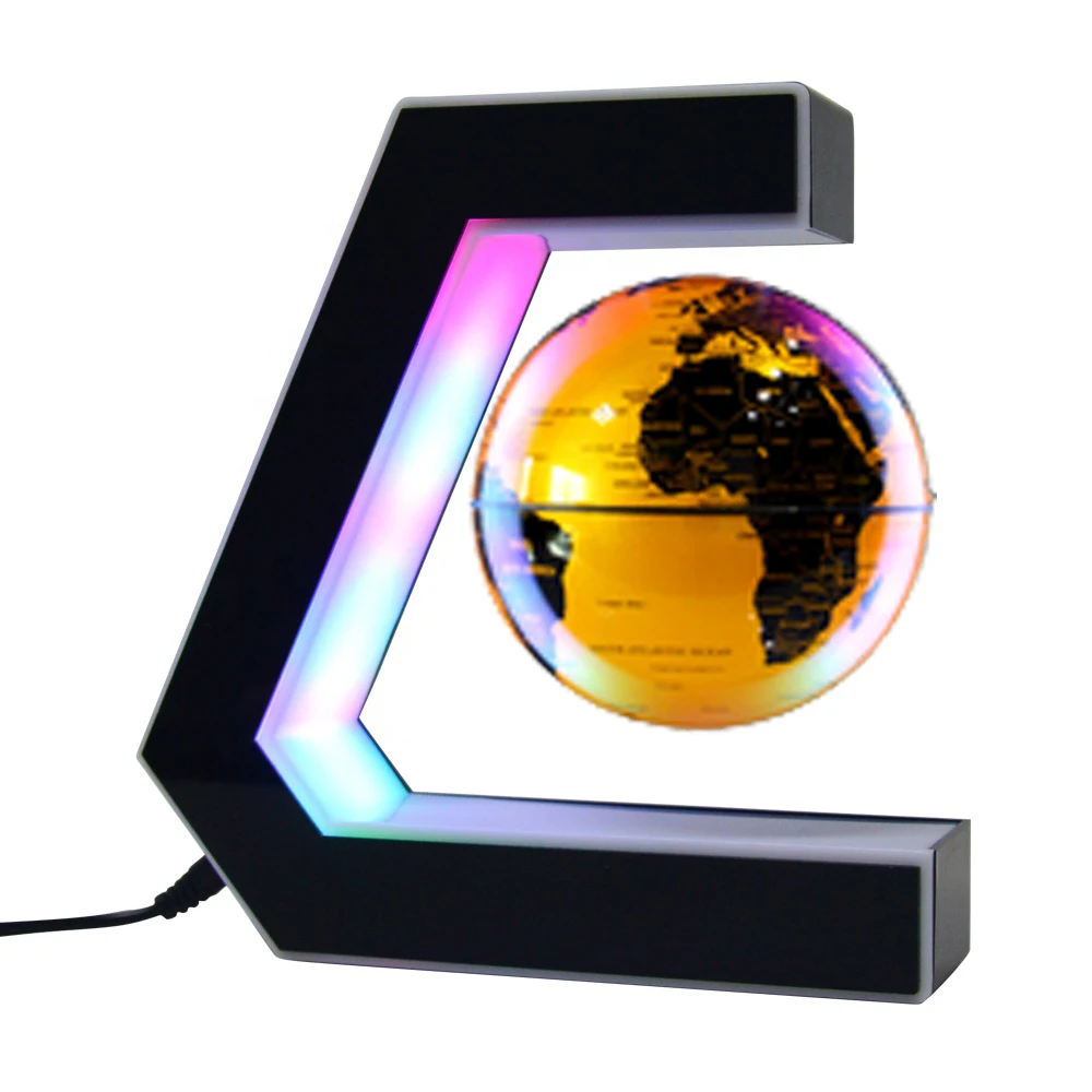 Rotating Magnetic Float With Led Light Home Decoration Kids Birthday Gift