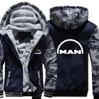 Man Trucks Hoodies Men Coat Winter Warm Fleece Man Trucks Sweatshirts Jacket 2