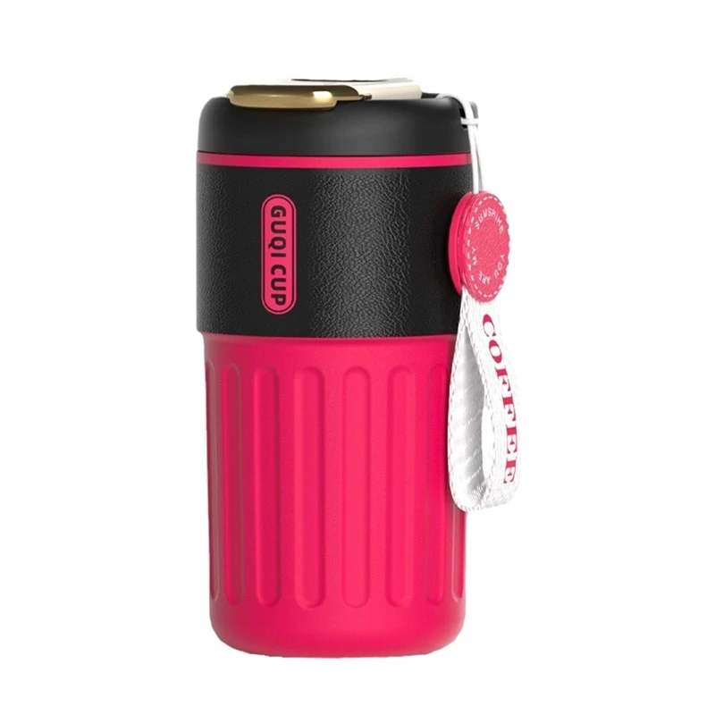

Coffee With Temperature Display, Portable Reusable Stainless Steel Coffee Cup, Leak-Proof Lid, Easy To Clean Durable