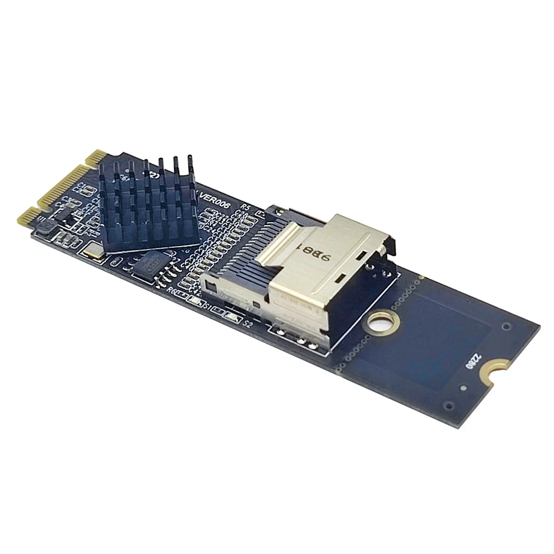 High-Speed M.2 NVME to Mini SAS SFF-8087 Expansion Card with 4-Port SATA 3.0 6Gbps Controller Adapter