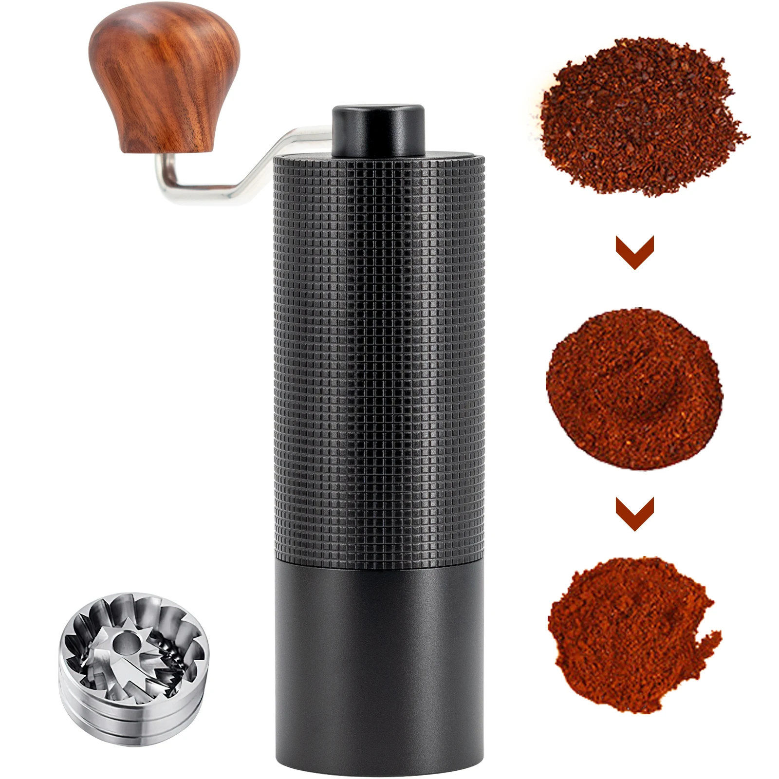 Langbowan Manual Coffee Grinder Stainless Steel Cafetera Hand Grinder Coffee Bean Grinder Burr Coffee Grinder Espresso Grinder