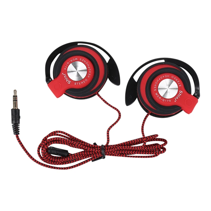 Universal 3.5mm Plug Wired Sport Gaming Clip On Earphone Laptop MP3 Headphone Running Earbuds for Gym Workout Exercise