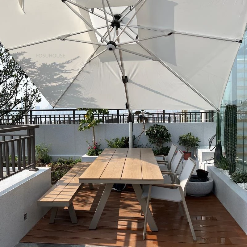 Villa patio Leisure Table Chair Home Outdoor Garden Furniture Sets Garden Outdoor Waterproof Sunscreen Aluminum Alloy Furniture