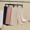Women's Summer Maternity Shorts Pants Thin Five-point Pants Fashion Ice Silk Wide-leg Pants Loose Casual Pants 1